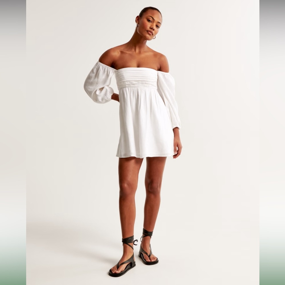 Abercrombie Off the Shoulder White Dress